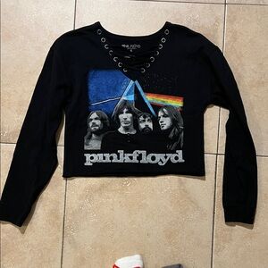 Pink Floyd Black Long Sleeve with Graphic Design